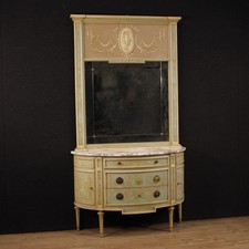 dresser halfmoon shaped cupboard dresser mirror mirror antique style louis XVI