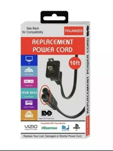 Xtreme Cables 10 Foot Polarized Replacement Power Cord (Vizio, Hisense, PS1) - Bild 1 von 2
