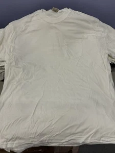Venta al por mayor Lote Comodidad Color 2XL Bolsillo Blanco Marfil Manga Corta Camiseta - Imagen 1 de 4