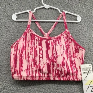 Z by Zella Girl's Woodgrain Print Bikini Top Pink M (8/10) - Picture 1 of 3