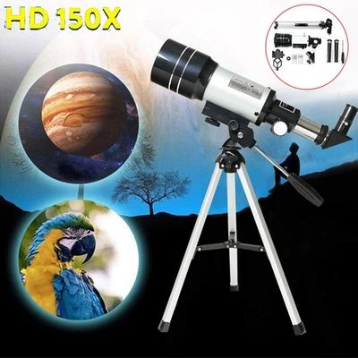 70/300 Teleskop Astronomie Kinder Einsteiger mit Handy Adapter Stativ Geschenk - Bild 1 von 4