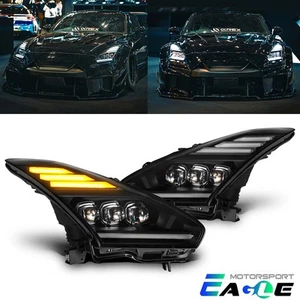For 2009-2025 Nissan GT-R NOVA-Series Projector LED Headlights Black - Picture 1 of 10