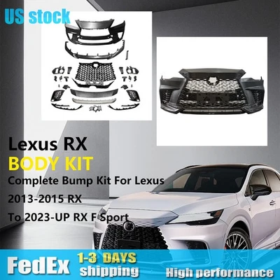 New Front Bumper Kit For 2013-2015 Lexus RX350 RX 450h to 2023+ RX F Sport Style Foto 1 de 3