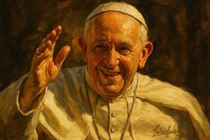 Limited Edition Canvas Print Mario Mendoza Pope Francis Pontiff Vatican - Picture 1 of 6