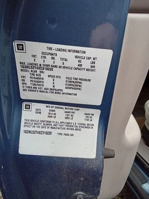 Regulador de ventana delantero eléctrico conductor 4 puertas compatible con 99-05 GRAND AM 2022207 Foto 1 de 4