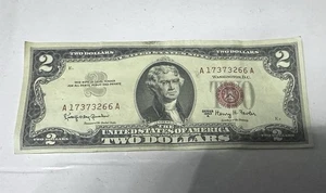 Billete de 2 dólares 1963 sello rojo billete estrella - Imagen 1 de 4