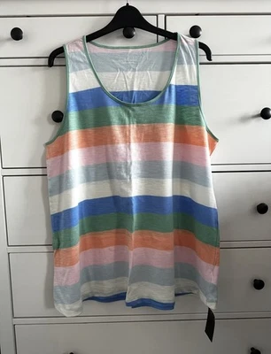 Peacocks Stripe Vest Top Size 18 - Image 1 of 4