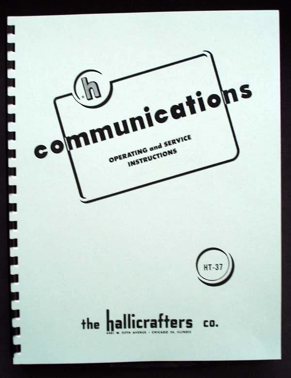 Hallicrafters HT-37 Transmitter/Exciter manual HT37 - Image 1 of 1