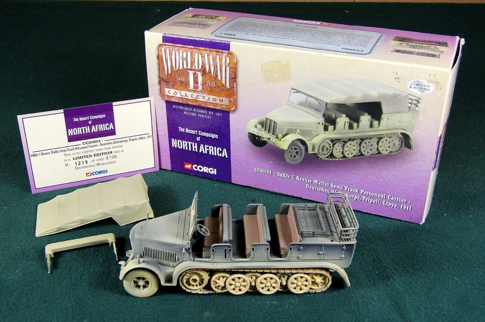 CORGI CLASSICS "WORLD WAR II N AFRICA NAZI SDKF PERSONNEL CARRIER" 1:50 LE 60004 - Image 1 of 4