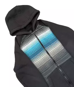 Vintage Grunge Skater Striped Sweatshirt y2k Mallgoth Full Zip Hoodie Men's S - Picture 1 of 7
