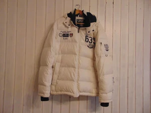 Herren Jacke Winterjacke Größe XL CAMP DAVID weiß mit Schrift blau Original - Bild 1 von 16