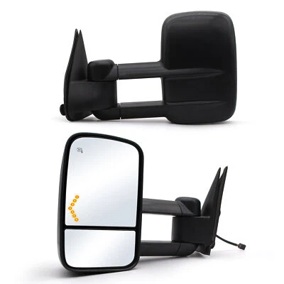 Пара зеркал буксировки с электроприводом с подогревом подходит для Chevy Silverado/Sierra 1500 2500 HD 1999-2002 годов выпуска - Изображение 1 из 4