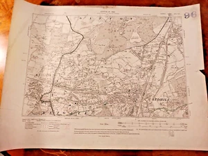 Original 1920 OS Sheet Redhill Reigate South Merstham Holmethorpe Gatton Park - Picture 1 of 1