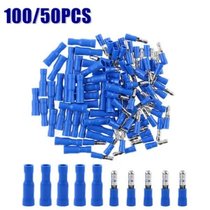 100/50pcs Blue Bullet Wire Connector Insulated Crimp Terminals Electrical Kit - Picture 1 of 15