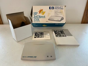 Hewlett Packard HP JetDirect 170x External Print Server for Windows J3258A W/ CD - Picture 1 of 11
