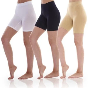 Mujeres Pantalones Cortos Anti Rozaduras Cintura Alta Medio Deslizamiento Control Sin Costuras Elastizados Ropa Interior - Imagen 1 de 12