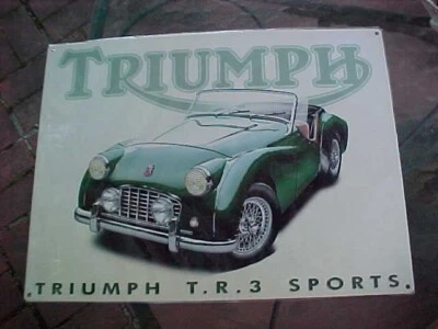 Placa de parede para carro esportivo britânico Triumph Tr3 16" X 12" nos em perfeito estado lacrada - Imagem 1 de 4