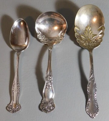 Rogers & Son 1910 Orange Blossom Ladle, US Silver Co Spoon, 1847 Rogers Spoon - Image 1 of 4