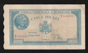 Romania, 5000 Lei, 1944, P-56, Banknote - Picture 1 of 2