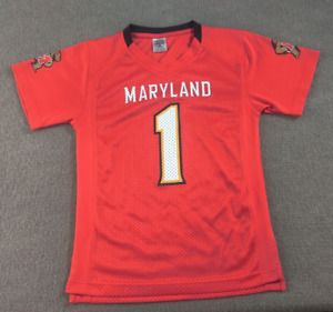 Maryland Terrapins Red Football Mesh Jersey Youth Small 6/7 Rivalry Threads 91