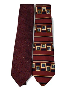 Lote de 2 corbatas de seda de diseñador para hombre Neiman Marcus Tommy Hilfiger - Imagen 1 de 11