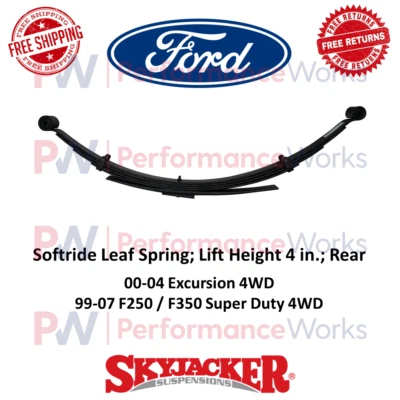 Elevador trasero Skyjacker Softride Leaf Spring 4" para 99-07 Ford Excursion F-250 F-350 Foto 1 de 4