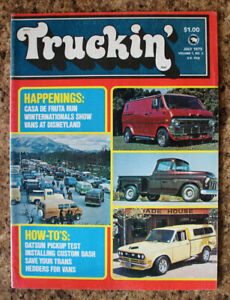 TRUCKIN' MagAzine #2 1975 Trucks VAN Custom hot rod HOW TO parts shows vtg old