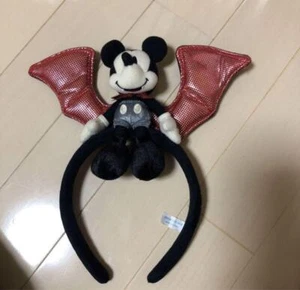 TOKYO DISNEY RESORT Vampire Mickey Mouse Headband Halloween Plush Japan Used - Picture 1 of 2