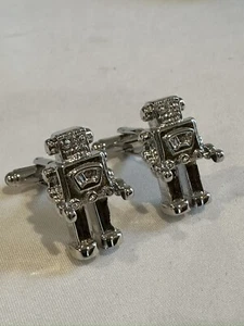 Gemelos robot para hombre tono plata - Imagen 1 de 5