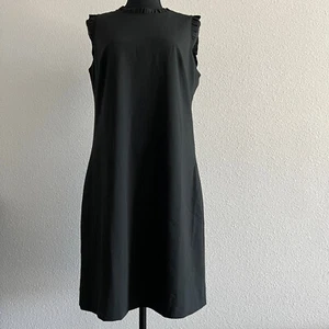 J Crew Factory Size 8 Black Ruffleneck Suiting - Picture 1 of 13