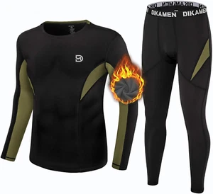 ❄️ Men’s Thermal Underwear Set 👕 Fleece Lined Base Layer for Cold Weather - Picture 1 of 12
