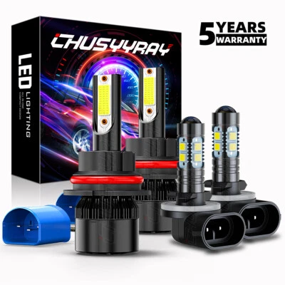 Combo 4x faros LED altos/bajos + kit de faros antiniebla para Dodge Stratus 2001-2005 Foto 1 de 4