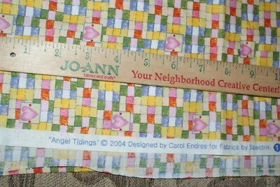 Angel Tidings 2004 Carol Endres Spectrix Fabric Traditions Cotton 33 x 42"  - Image 1 of 3