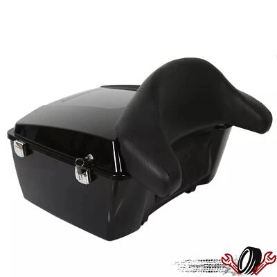 King Pack Trunk w/ Backrest For Harley Davidson Tour Road King Glide 1997-2013 Foto 1 de 4