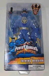 Power Rangers Dino Thunder Azul 12" Ranger Talking Warrior Nuevo Sellado de Fábrica - Imagen 1 de 24