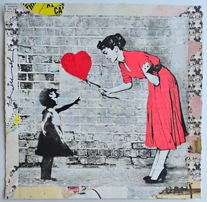 Mr. Brainwash Love Catcher Mixed media Original Unique HAND SIGNED - Picture 1 of 9