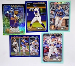 2024 Topps SP PARALLELS + LINDOR ALONSO VIENTOS SENGA BATY New York Mets Lot X 9 - Picture 1 of 5