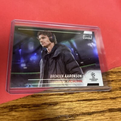 2022 Stadium Club Chrome Brenden Aaronson Refractor #15 - Image 1 of 2