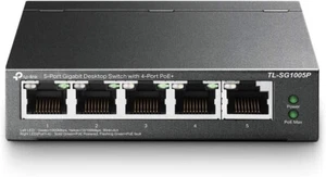 TP-Link SG1005P Netzwerk Switch 5-Port Gigabit mit 4 PoE+ Port 10/100/1000Mbit/s - Afbeelding 1 van 11