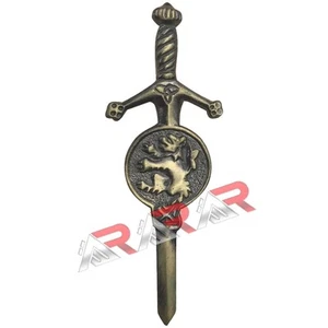 Rampant Lion Kilt Pin 3.5" Antique Finish Scottish Highland Kilt Pin with Badge - Picture 1 of 7