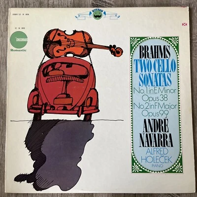 Brahms: Two Cello Sonatas -  Andre Navarra, Alfred Holeck, Piano VINYL LP ALBUM - Image 1 of 4