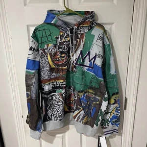 Jean-Michel Basquiat + Members Only Men's Pullover Hooded Sweatshirt New NWT - Picture 1 of 8