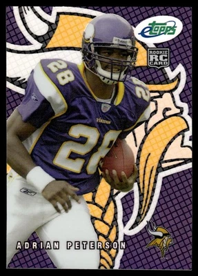 2007 Topps eTopps Adrian Peterson Rookie 1773/1999 Minnesota Vikings #4 - Image 1 of 2