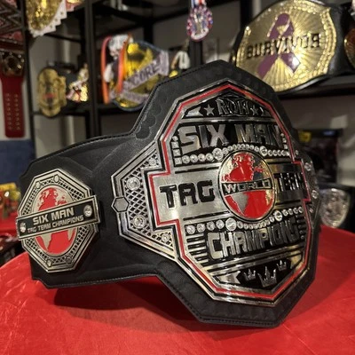 *RARO* AUTÉNTICO ROH 6 Man Tag Team Championship réplica cinturón anillo de honor  Foto 1 de 4