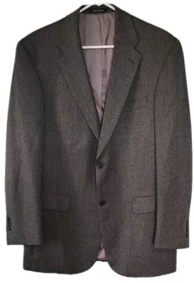 Chaqueta Blazer Roundtree & Yorke Para Hombres Lana Tweed 2 Botones Gris 40 R Espiga  Foto 1 de 4