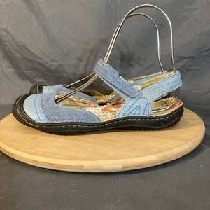 KEEN Cush Mary Jane Sandals Women’s 8.5/39 Blue Denim/Leather Slingback 1005545 - Picture 1 of 10