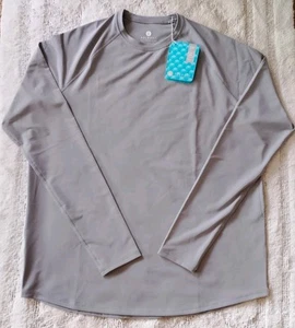 Solbari Long Sleeve Rash Guard UPF50+ Aqua Sport Collection Mens Large Cool Gray - Imagen 1 de 14