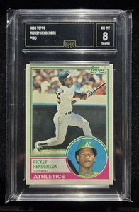 Lot (4) Rickey Henderson 1983 Topps #180 Grade 8,8,8,7.5+ [mike] - Bild 1 von 5