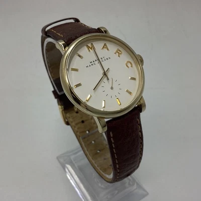 Marc by Marc Jacobs White Dial Brown Leather Strap Watch INACTIVE (J) MO#8665 - Bild 1 von 4