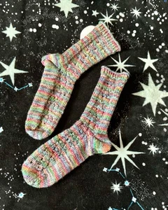 handgestrickte Socken 38 39 superwasch bunt hochwertige Wolle - Bild 1 von 5